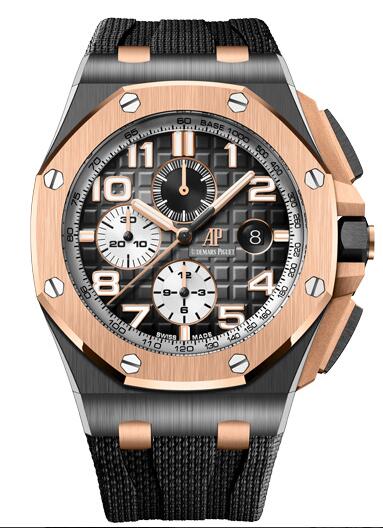 Review Audemars Piguet Royal Oak Offshore 44 Pink Gold Grey REF: 26405NR.OO.A002CA.01 replica